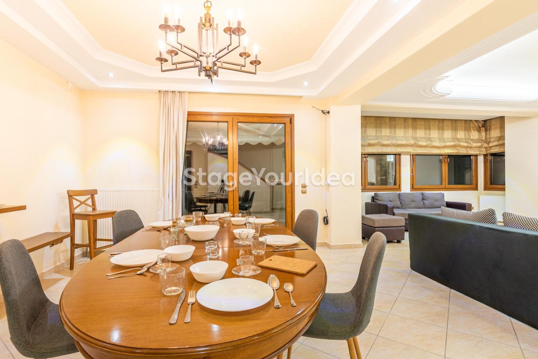 Luxury Appartment, Only 7 Minutes From Thessaloniki Airport And 15 Minutes From City Center ,For 8-23 People Also For Gatherings And Parties Neon Rysion 外观 照片