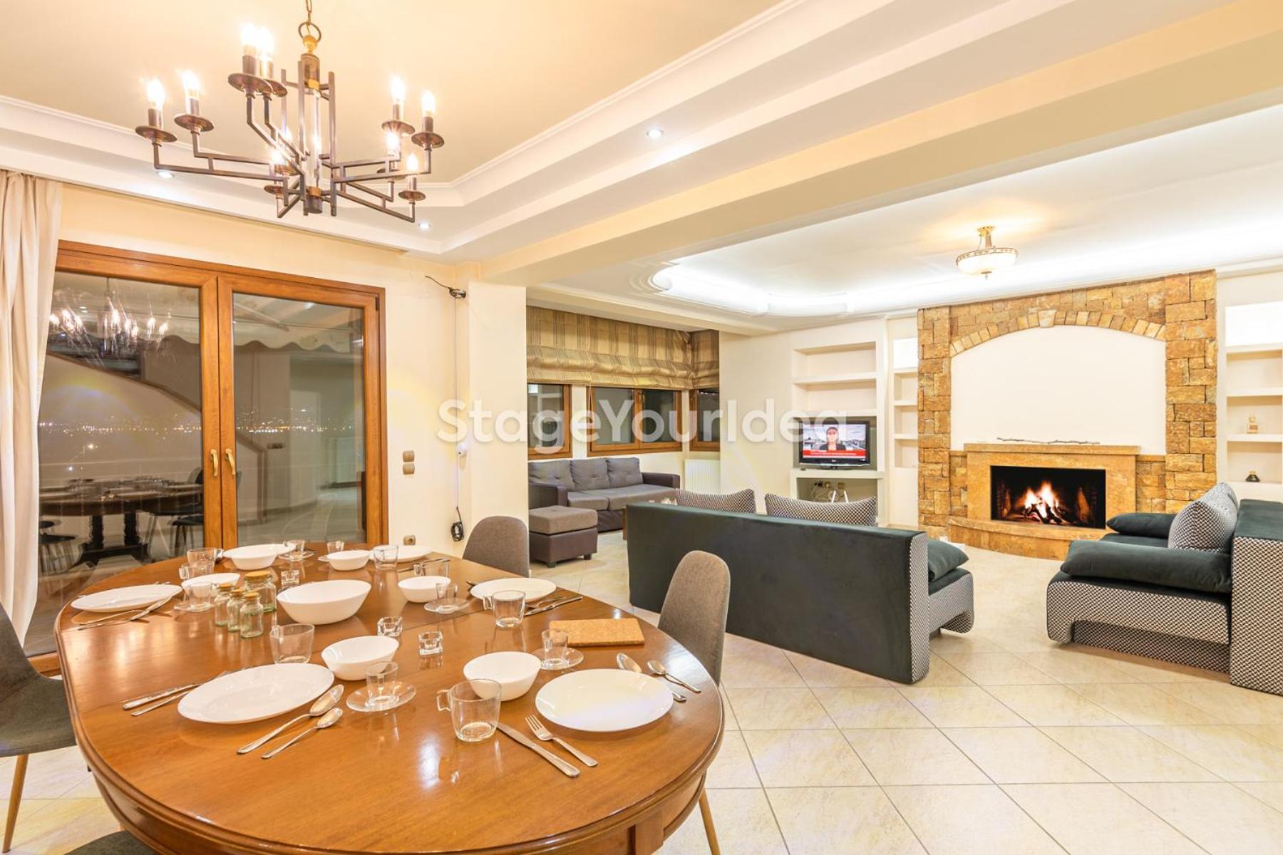Luxury Appartment, Only 7 Minutes From Thessaloniki Airport And 15 Minutes From City Center ,For 8-23 People Also For Gatherings And Parties Neon Rysion 外观 照片